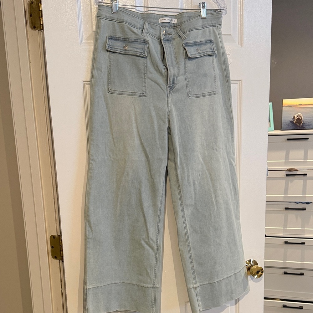 Altar'd State Light Gray Flare Jeans